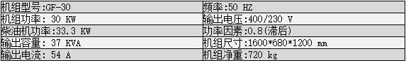 30kw潍柴柴油发电机组